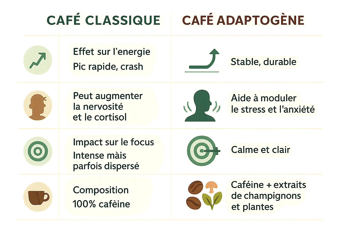 Illustration du café adaptogène Foocus