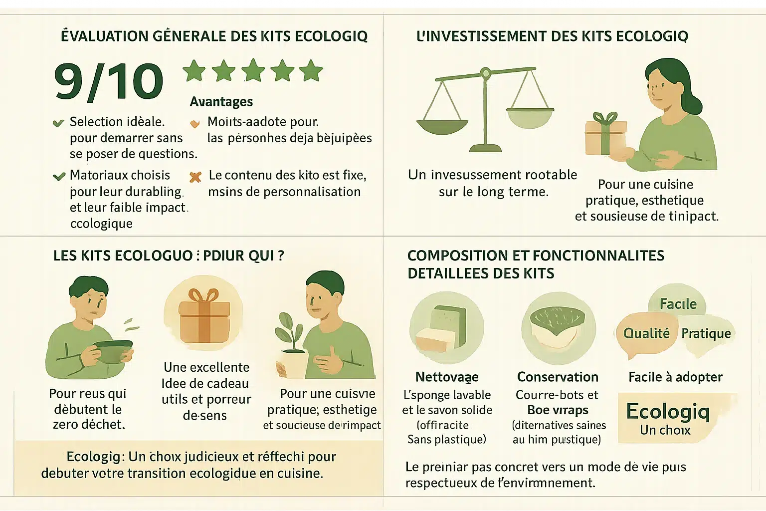 Exemple de kit cuisine zéro déchet Ecologiq